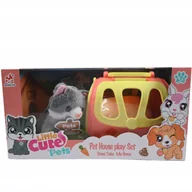 Maskotki i pluszaki - MASKOTKA Z TRANSPORTEREM ZWIERZAK W KLATCE KOTEK PIESEK RÓŻNE WZORY - miniaturka - grafika 1