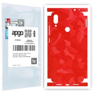Szkła hartowane na telefon - Folia naklejka skórka strukturalna na TYŁ+BOKI do Xiaomi Redmi Note 7 -  Moro | Camo Czerwony - apgo SKINS - miniaturka - grafika 1