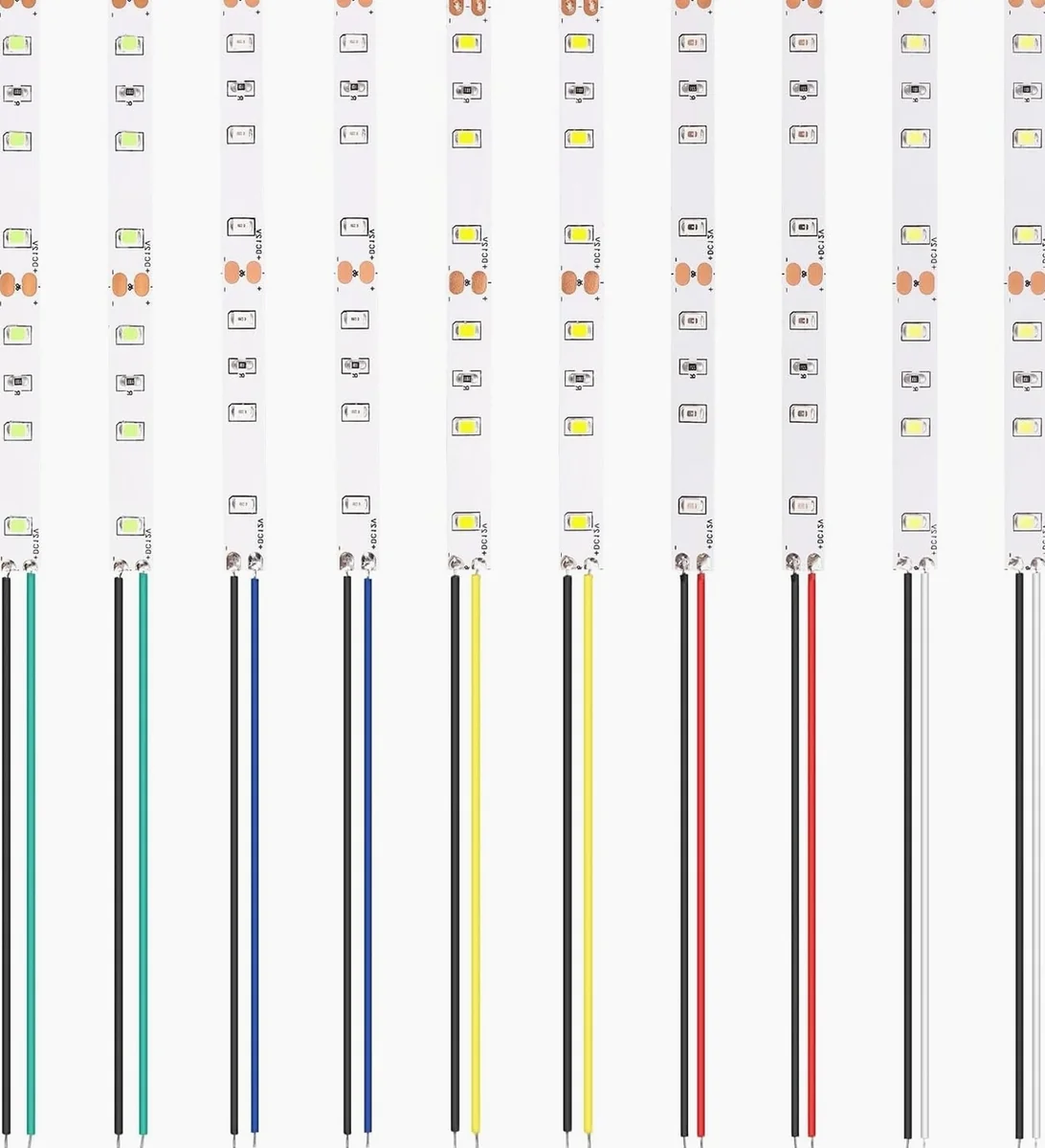 PASEK LED 10 SZTUK 100MM 12V-18V WSTĘPNIE OKABLOWANY ŚWIATŁO ELASTYCZNE