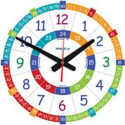 Zegary - Edukacyjny zegar ścienny dla dzieci do zadań specjalnych bezgłośny mechanizm M2G / ePokoik - miniaturka - grafika 1