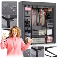 Szafy - WYSOKA SZAFA MATERIAŁOWA 12 PÓŁEK WIESZAK 170x135 - miniaturka - grafika 1