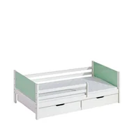 Łóżka dla dzieci i młodzieży - Łóżko 80 x 190 z Szufladami Hubert Dolmar Sosna Barwiona na Orzech, Pistacja G20Y - miniaturka - grafika 1