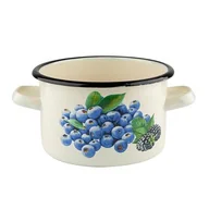 Garnki - Garnek emaliowany prosty BORÓWKA 16 cm 2 l UA - miniaturka - grafika 1