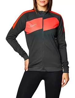 Kurtki damskie - Nike Academy Pro Knit Track damska kurtka treningowa szary antracytowy/jasny karmazynowy/biały S - grafika 1