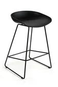 Taborety i hokery - Krzesło barowe Club - Czarny/Czarny PP - miniaturka - grafika 1