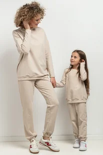 Komplet spodni dresowych w typie jogger, model 38, jasnobeżowy - Komplety damskie - miniaturka - grafika 1