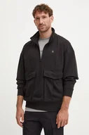 Bluzy męskie - G-Star Raw bluza męska kolor czarny z kapturem z nadrukiem D25096-D566 - miniaturka - grafika 1