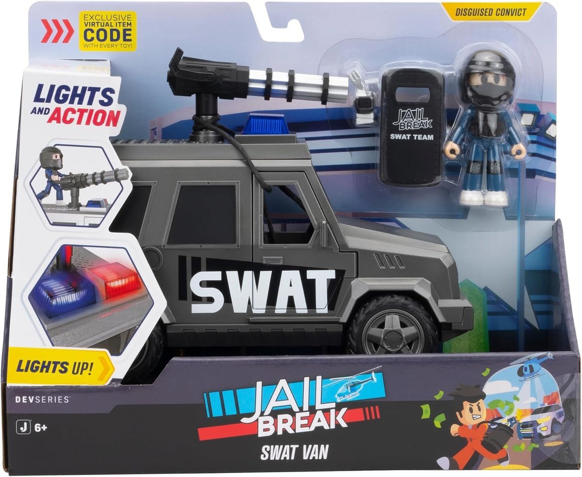 roblox jail break swat van devseries jazwares figurka +kod do gry