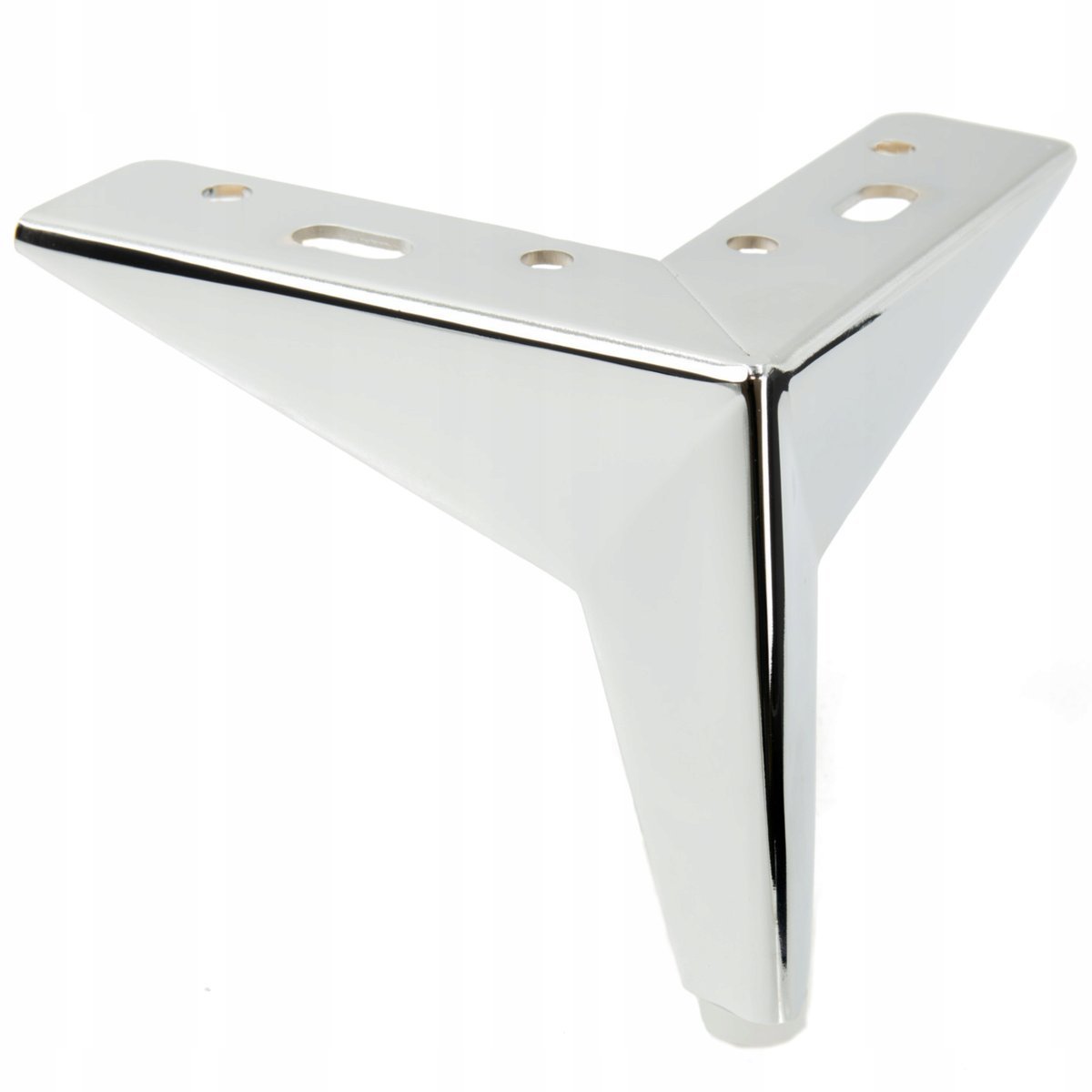 Nóżka meblowa Gwiazda srebrna chrom metal 10 cm noga do łóżka, sofy, komody