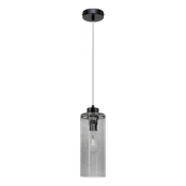 Lampy sufitowe - Britop LAMPA wisząca ZEFIR 113870104 loftowa OPRAWA skandynawski ZWIS szklany przydymiony czarny - miniaturka - grafika 1