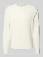 Swetry męskie - Sweter o kroju relaxed fit z efektem dzianiny model ‘Texture’ - miniaturka - grafika 1