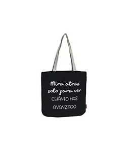 Torebki damskie - Econanos Econanos Hellobags2019 płócienna i plażowa torba na zakupy, 38 cm, czarna (NEGRO) N-003-MIRAATRÁS - grafika 1