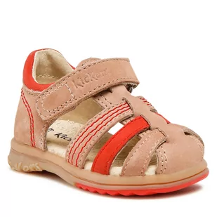 Kickers Sandały Platiback 544886-10 M Beige Orange 112 - Sandały damskie - miniaturka - grafika 1