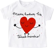 Koszulki dla dziewczynek - dziecięca koszulka MAMO KOCHAM CIĘ TAAK BARDZO - miniaturka - grafika 1