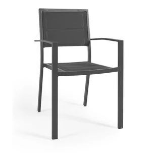Szare aluminiowe krzesło zewnętrzne Kave Home Sirley - Fotele i krzesła ogrodowe - miniaturka - grafika 1