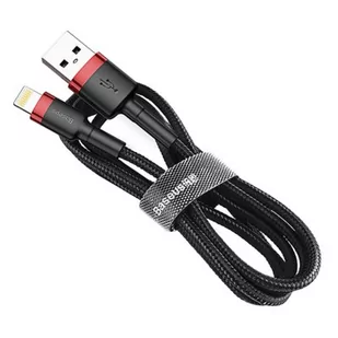 Baseus Kabel USB Kevlar USB Lightning iPhone 2.4A 1m Czerwony - Kable USB - miniaturka - grafika 1