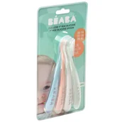 Miseczki i talerzyki dla dzieci - Beaba Łyżeczki dla niemowląt Eucalyptus, silikonowe, 4 sztuki - miniaturka - grafika 1