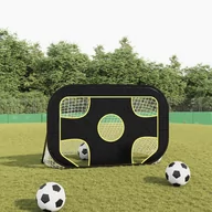 Piłka nożna - vidaXL Bramka piłkarska z siatką i matą do celności, 120x80x80 cm - miniaturka - grafika 1