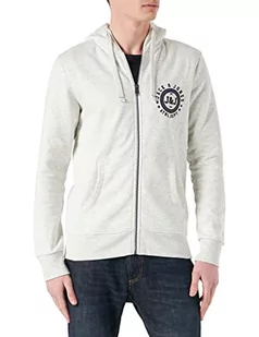 JACK & JONES Męska bluza Jjflocker Sweat Zip Hood, biały, M - Bluzy męskie - miniaturka - grafika 1