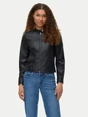 Kurtki damskie - Vero Moda Kurtka z imitacji skóry Amanda 10331229 Czarny Regular Fit - miniaturka - grafika 1