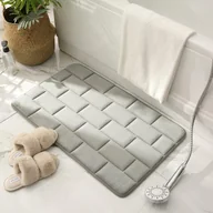 Dywaniki łazienkowe - Mata łazienkowa z pianki memory, antypoślizgowa, chłonna i zmywalna, mata pod prysznic (szara, 40 x 60 cm) - miniaturka - grafika 1