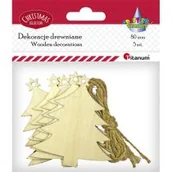 Decoupage - Hasta Drewniane zawieszki choinki 5 szt. - miniaturka - grafika 1