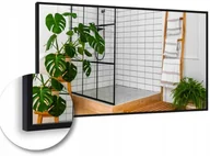 Lustra - LUSTRO 120x90 W CZARNEJ RAMIE ALUMINIOWEJ MAT LOFT BEZ OŚWIETLENIA LOFTOWE - miniaturka - grafika 1