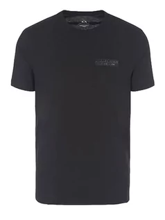 Koszulki męskie - Armani Exchange Męski T-shirt Sustainable, logo z przodu, Cross Gender, Regular Fit, czarny, XL - grafika 1