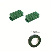 Rękodzieło - TEMU 2/4/6 Sztuk Klatki Z Pianki Kwiatowej Z Drabiną Do Świeżych Sztucznych Kwiatów Sucho I Mokro Prostokątne Uchwyty Na Klatki Kwiatowe Zestawy Do - miniaturka - grafika 1