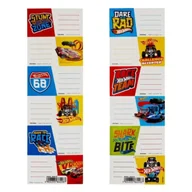 Szkolne artykuły papiernicze - Naklejki na zeszyt Hot Wheels (25szt) - STARPAK - miniaturka - grafika 1