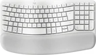 Klawiatury - Logitech Wave Keys klawiatura Biuro RF Wireless + Bluetooth QWERTZ Niemiecki Biały 920-012284 920-012284 - miniaturka - grafika 1