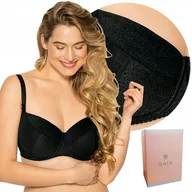 Biustonosze - Elegancki Biustonosz GAIA KATE 281 wygodny Full Cup czarny - miniaturka - grafika 1