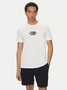 Tommy Hilfiger T-Shirt Flag Box MW0MW38636 Biały Regular Fit - Koszulki męskie - miniaturka - grafika 1