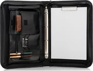 Teczki i aktówki - Belveder Skórzany Organizer Czarny na Dokumenty 01SB - miniaturka - grafika 1