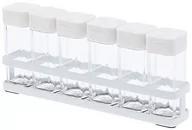 Pojemniki na przyprawy - Biała półeczka na 6 słoiczków z przyprawami YAMAZAKI Tower - miniaturka - grafika 1