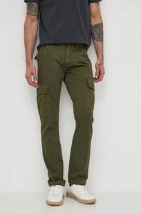 Alpha Industries spodnie bawełniane Agent Pant kolor zielony proste 158205.142 - Spodnie męskie - miniaturka - grafika 1