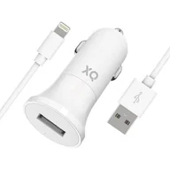 Ładowarki do telefonów - Xqisit ładowarka USB 2.4A biały + kabel Lightning | - miniaturka - grafika 1