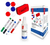 Markery do tablic - Markery Do Tablic Gąbka Płyn I Magnesy Zestaw Memo - miniaturka - grafika 1