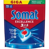 Środki do zmywarek - Kapsułki do zmywarki SOMAT Excellence Caps 3w1 - 70 szt. - miniaturka - grafika 1