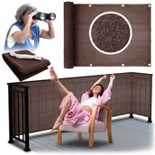 Parawany - Osłona balkonowa siatka cieniująca 0,8x5m brązowy - miniaturka - grafika 1