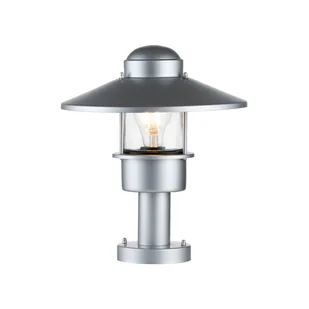 Lampa zewnętrzna cokołowa srebrna E27 60W Klampenborg Elstead - Lampy ogrodowe - miniaturka - grafika 1