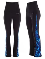 Legginsy - WINSHAPE Functional Power Shape Boot Cut Legginsy"High Waist" BCHWL109, niebieskie kwiaty, Slim Style - miniaturka - grafika 1