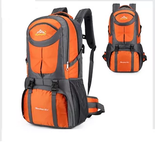 Torebki damskie - Foxdock Outdoor Plecak o dużej pojemności Sports Travel 60l Torba alpinistyczna Plecak męski Damska torba podróżna Pomarańczowy - grafika 1