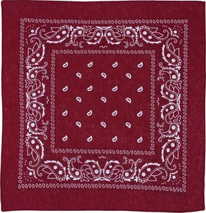 MFH BANDAMKA BANDANA CHUSTA 55x55 cm BORDOWO-BIAŁA - Czapki i chusty sportowe damskie - miniaturka - grafika 1
