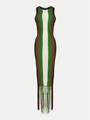 Sukienki - Silvian Heach Sukienka dzianinowa GPP25026VE Zielony Regular Fit - miniaturka - grafika 1