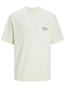 Jack & Jones Koszulka w kolorze kremowym - Koszulki męskie - miniaturka - grafika 1