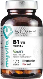 MyVita Witamiana B1 Tiamina 50mg 120 kapsułek vege 68 g Silver Pure - Witaminy i minerały - miniaturka - grafika 1