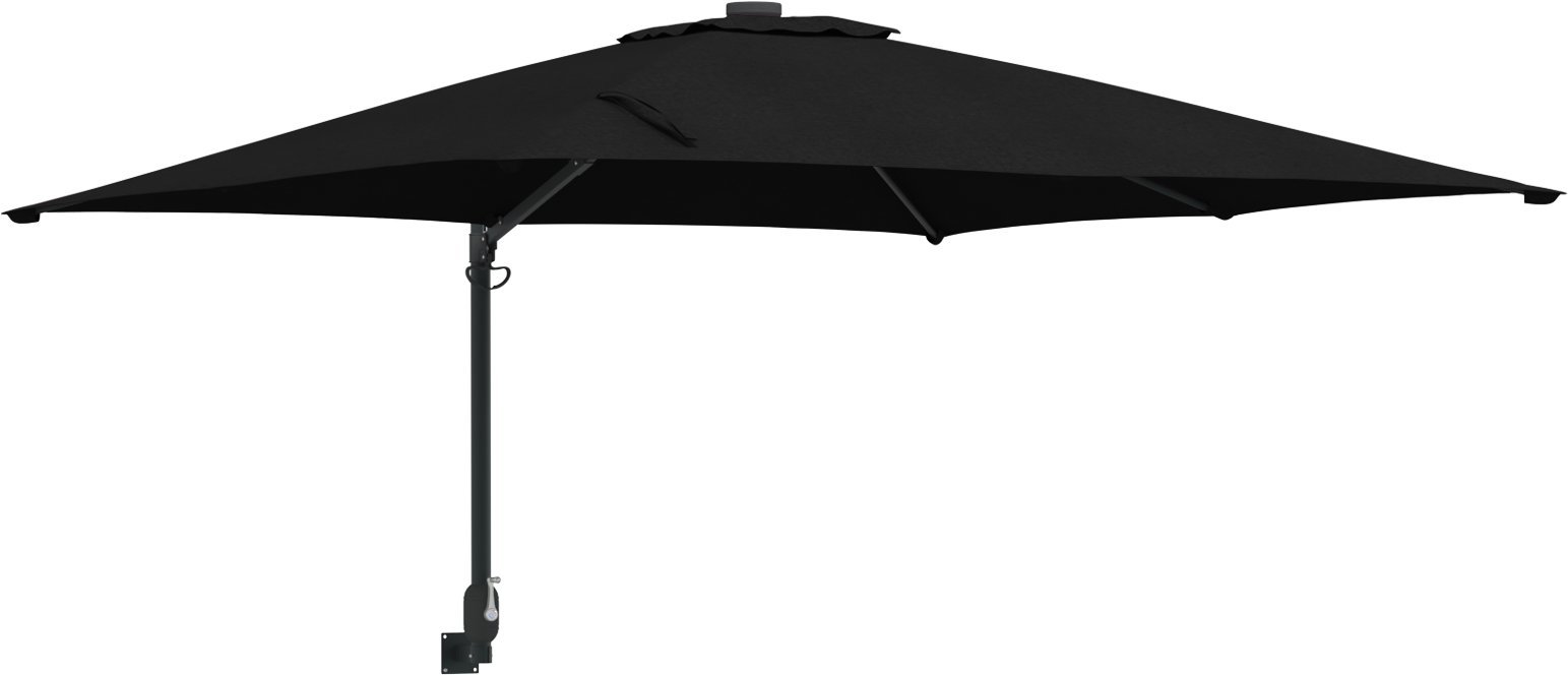 vidaXL Parasol na patio Czarny Poliester, Stal Duży Regulowany