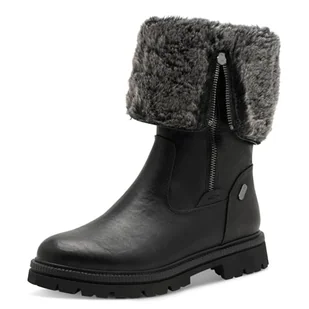 Marco Tozzi Damskie 2-26633-45 modne kozaki, czarne, 39 EU, czarny, 39 EU - Kozaki damskie - miniaturka - grafika 1