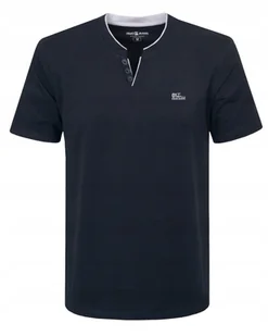 T-SHIRT Męski Koszulka w Serek GRANATOWA Bawełniana SOLDER M Pako Jeans - Koszulki męskie - miniaturka - grafika 1